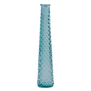 Glass Tall Tapered Vase Spanish - Light Blue