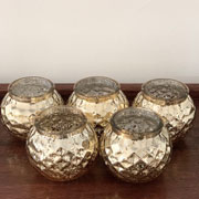 Gold set of candle Holders