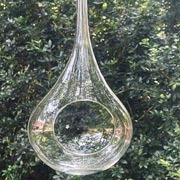 Clear Glass Hanging Flower Globes Teardrop Large