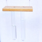 Hanging Wooden Blocks (w) 2 Glass Tubes