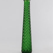 Glass Tall Tapered Vase Spanish - Green