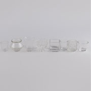 Clear Glass - variety set of 8