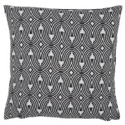 Black & Grey (Organic Pattern) Scatter Cushion