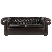 Black Chesterfield Double Seater Couch