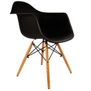 Black Eames Bucket Cafe Chair