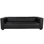 Black Hudson Triple Seater Couch