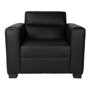 Black La Scala Single Seater Couch