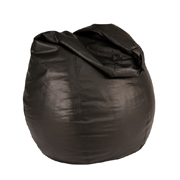 Black Leather Bean Bag