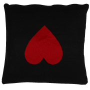 Black (Red Heart) Scatter Cushion)