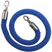 Blue Stanchion Rope With Silver Clasp