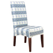 Blue & White Patterned Dining Chair