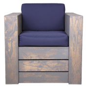 Blue Pallet Single Seater Couch