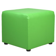 Green Leather Box Ottoman
