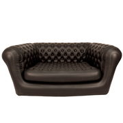 Black Blow Up Double Seater Couch
