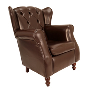 Brown Chesterfield Single Seater Couch