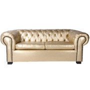 Gold Chesterfield Double Seater Couch