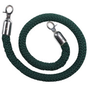 Green Stanchion Rope With Silver Clasp