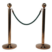 Green Stanchion Rope With Copper Clasp