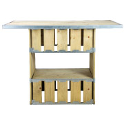 Knock Down Double Base Rectangular Top Cocktail Table