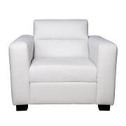 White La Scala Single Seater Couch