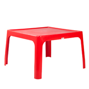 Red Square Plastic Table