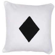 White (With Black Diamond) Scatter Cushion