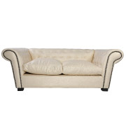 White Chesterfield Double Seater Couch
