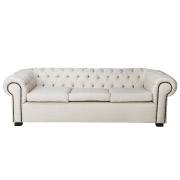 White Chesterfield Triple Seater Couch