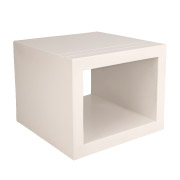 White Groove Side Table