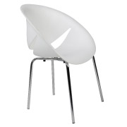 White Smiley Cafe Chair