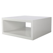 White Square Groove Coffee Table