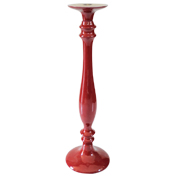 Aluminium Red Candle Holder Large