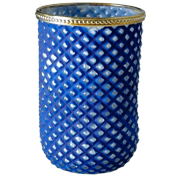 Baroque Vase Cylinder Blue