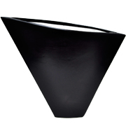 Ceramic Flat Triangle Vase