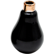 Ceramic Light Bulb Vase Small Black