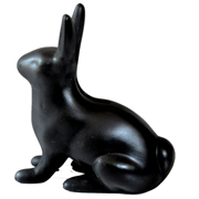 Ceramic Rabbit Money Box Black