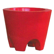 Ceramic Tapered Cylinder Pot with Feet Small