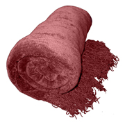 Chenille Throw Rust Red