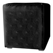Circle Texture Ottoman Black