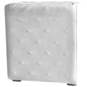 Circle Texture Ottoman White