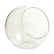 Clear Fish Bowl Vase Slanted Medium