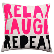 Cushion Cover Relax Laugh Repeat