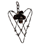 Decorative Heart Wire with Rose Thin