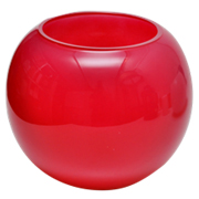 Fish Bowl Vase Red