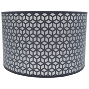 Geo Lattice Lampshade Grey