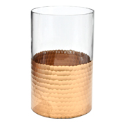 Glass and Rose Gold Hurricane Large