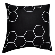 Hexagonal Print Cushion Cover