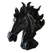 Horse Head Sculpture Black