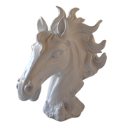 Horse Head Sculpture White