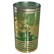 Indian Tumbler D Green and Gold
